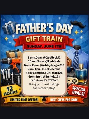 ♥️ THIS FLYER! Father's Day Gift Train - June 7th